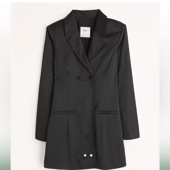 abercrombie satin blazer dress Abercrombie & Fitch Green Satin Blazer Mini Dress NWT-Size XL (sold ou   The Saved Collection